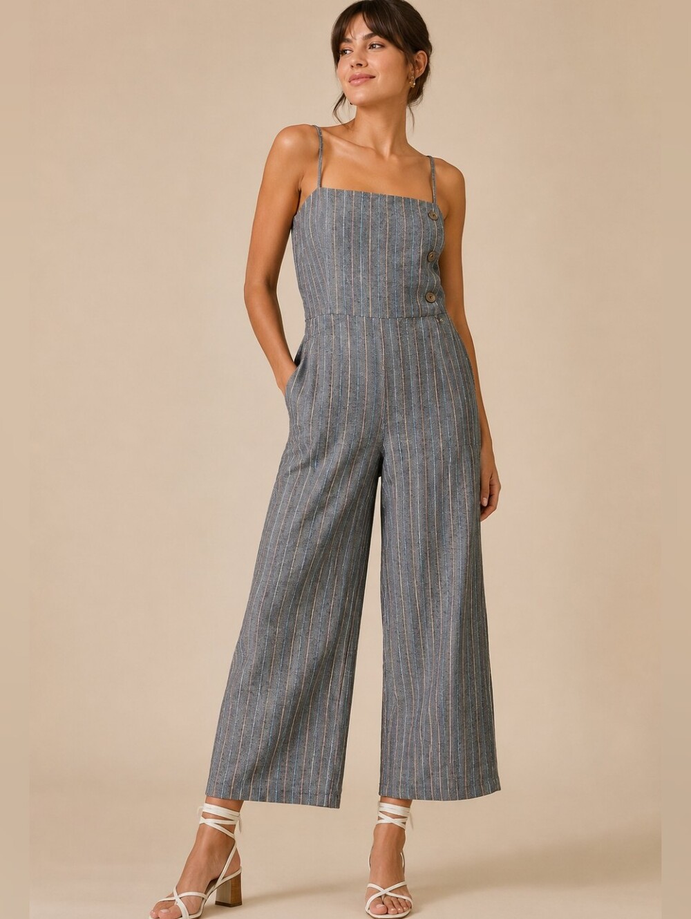 NWT LUCCA | Striped Jumpsuit - Picture 1 of 7